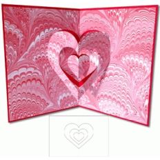 dimensional hearts pop-up card