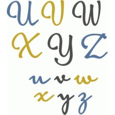 simple elegant alphabet u-z