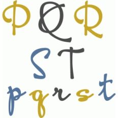simple elegant alphabet p-t