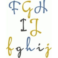 simple elegant alphabet f-j