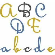 simple elegant alphabet a-e