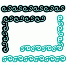 swirls border and corner set