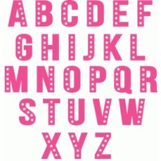 bold star monogram alphabet