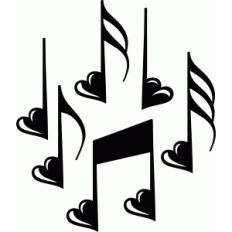 music notes with hearts