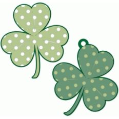 polka dot nested clover tag/label