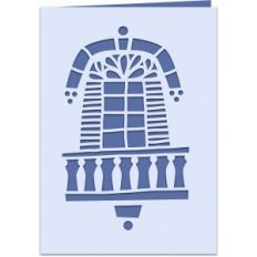 balcony papercut 7x5 card