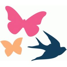 butterflies and bird