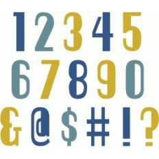 art deco alphabet - numbers punctuation