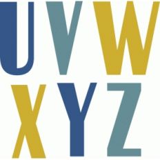 art deco alphabet u-z
