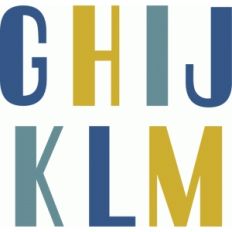 art deco alphabet g-m
