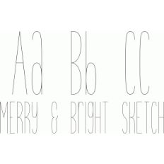 merry and bright sketch font