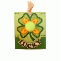 lucky shamrock lip balm post card