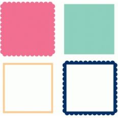 scallop and plain square frames and mats