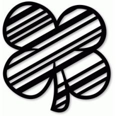 4 leaf clover - striped