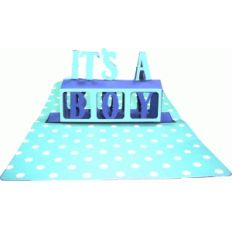 a2 it's a boy center pop-up card