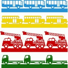 transport construction borders set 1