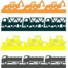 transport construction borders set 5