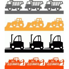 transport construction borders set 7