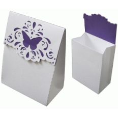 butterfly flourish fold over bag