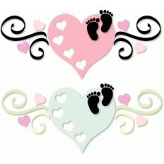 baby footprints on heart
