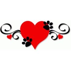 doggy paws on heart