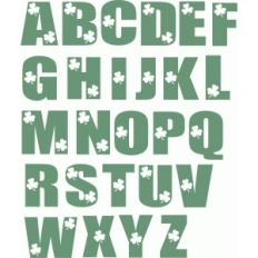 st. patrick's shamrock alphabet pnc