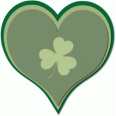 nested shamrock on  heart