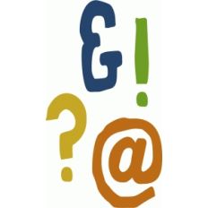 poster title alphabet - punctuation