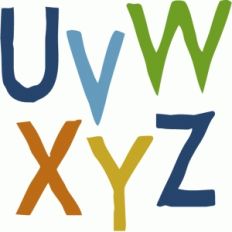poster title alphabet u-z
