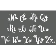 chalkboard alphabet letters n-z