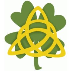 celtic trinity knot with clover