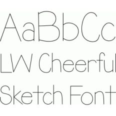 lw cheerful sketch font