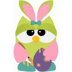 easter owl decorating egg