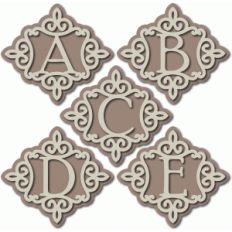 romantic monogram abcde
