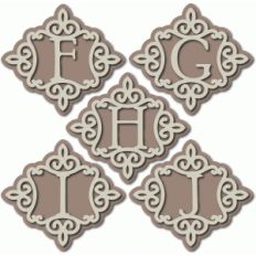 romantic monogram fghij
