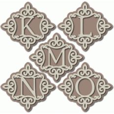 romantic monogram klmno