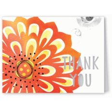 watercolor flower thank you card