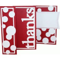 accordion fold card - thanks