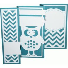 accordion fold card - owl