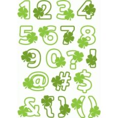  clover block outline alpha - numbers punctuation