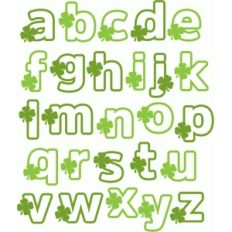  clover block outline alpha - lowercase