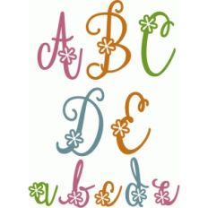 cute flourish flower alpha a-e