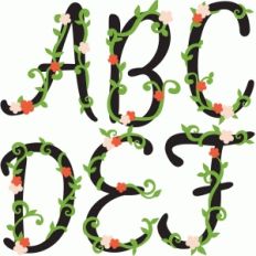 flower garden letters