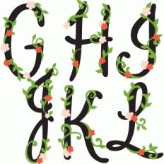 flower garden letters