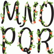 flower garden letters