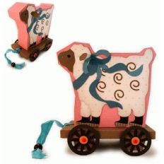 lamby box 3d pull toy