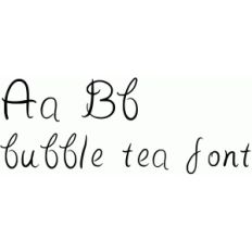 bubble tea font