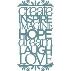 create inspire imagine stacked word list