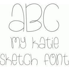 my katie sketch font