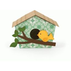 3d wide birdhouse